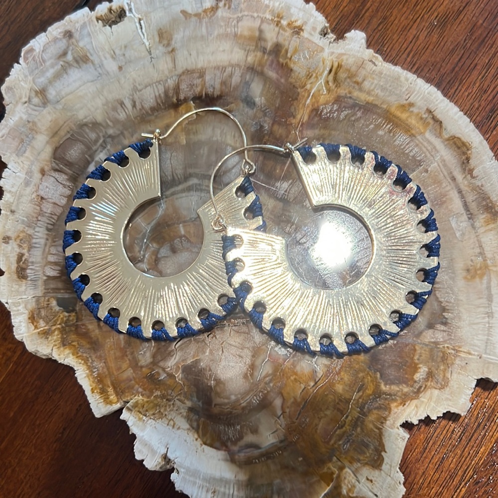 Round hoop earrings